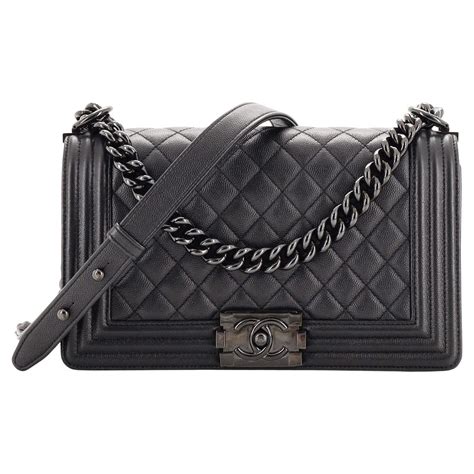 chanel so black boy flap quilted small black|chanel black handbags.